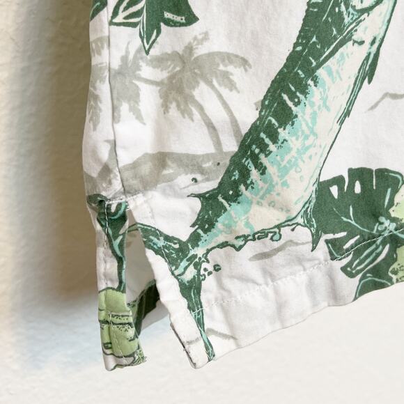 Columbia PFG Trollers Best Short Sleeve Fishing Shirt Small Green White - Picture 10 of 13